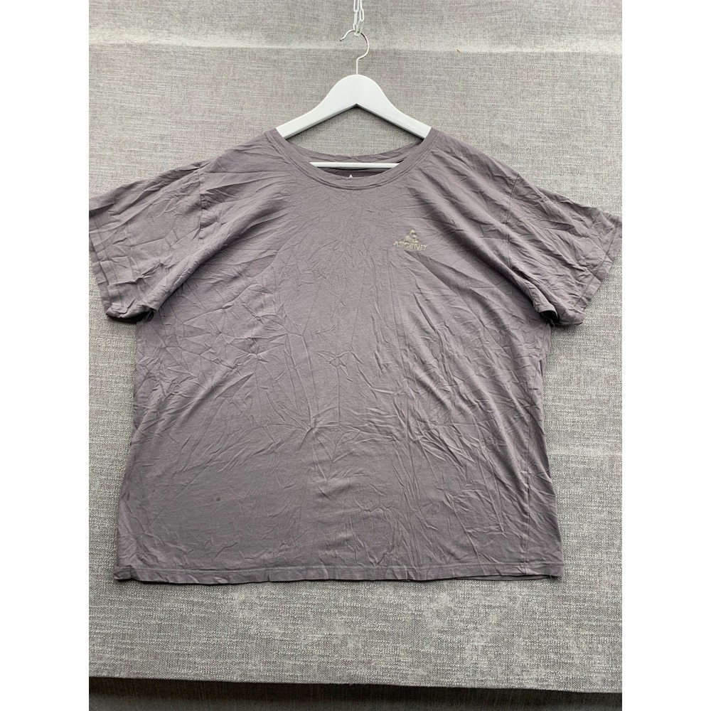 Ascend T-Shirt Mens 2XL Gray Graphic Print Short Sleeve Crew Neck Everyday Wear